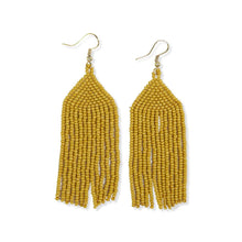 Load image into Gallery viewer, Michele Solid Beaded Fringe Earrings Yellow
