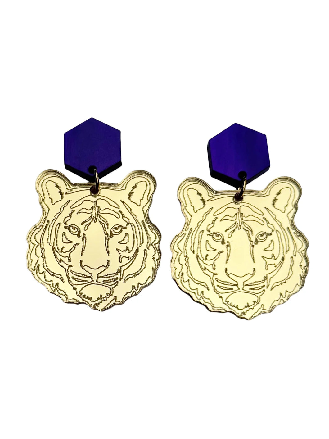 Gold Mirrored Tiger Dangle