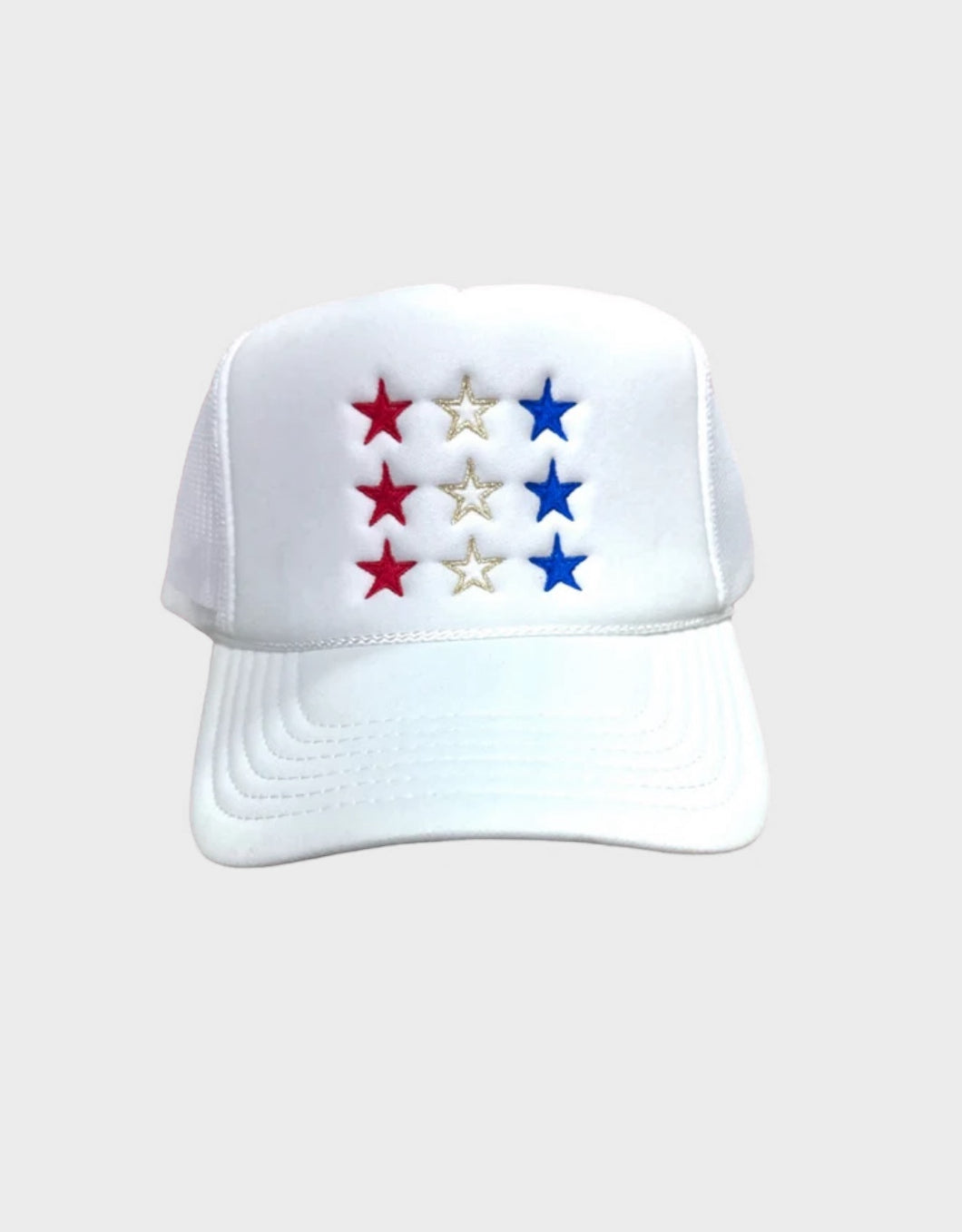 3 Row Stars Trucker Hat