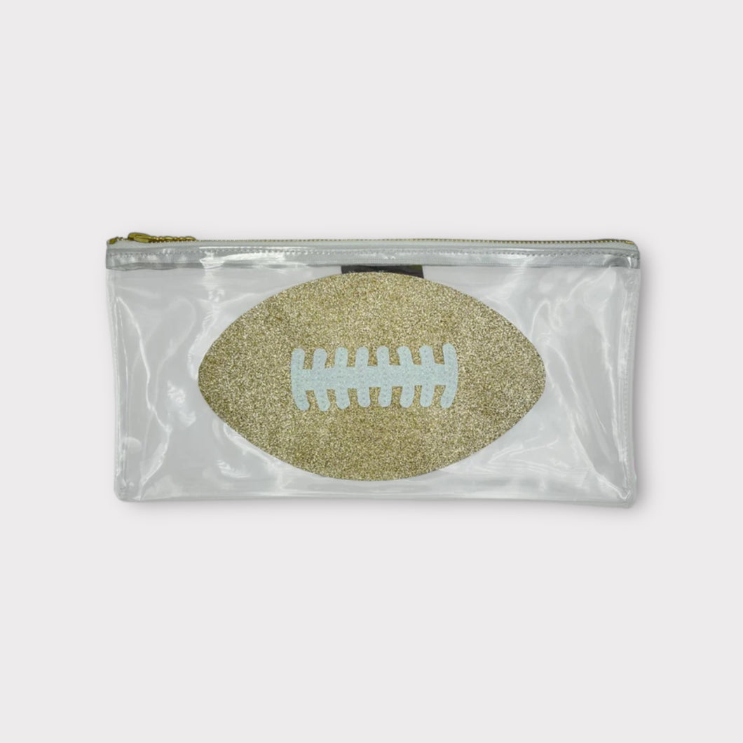 Football Gold Glitter Clutch