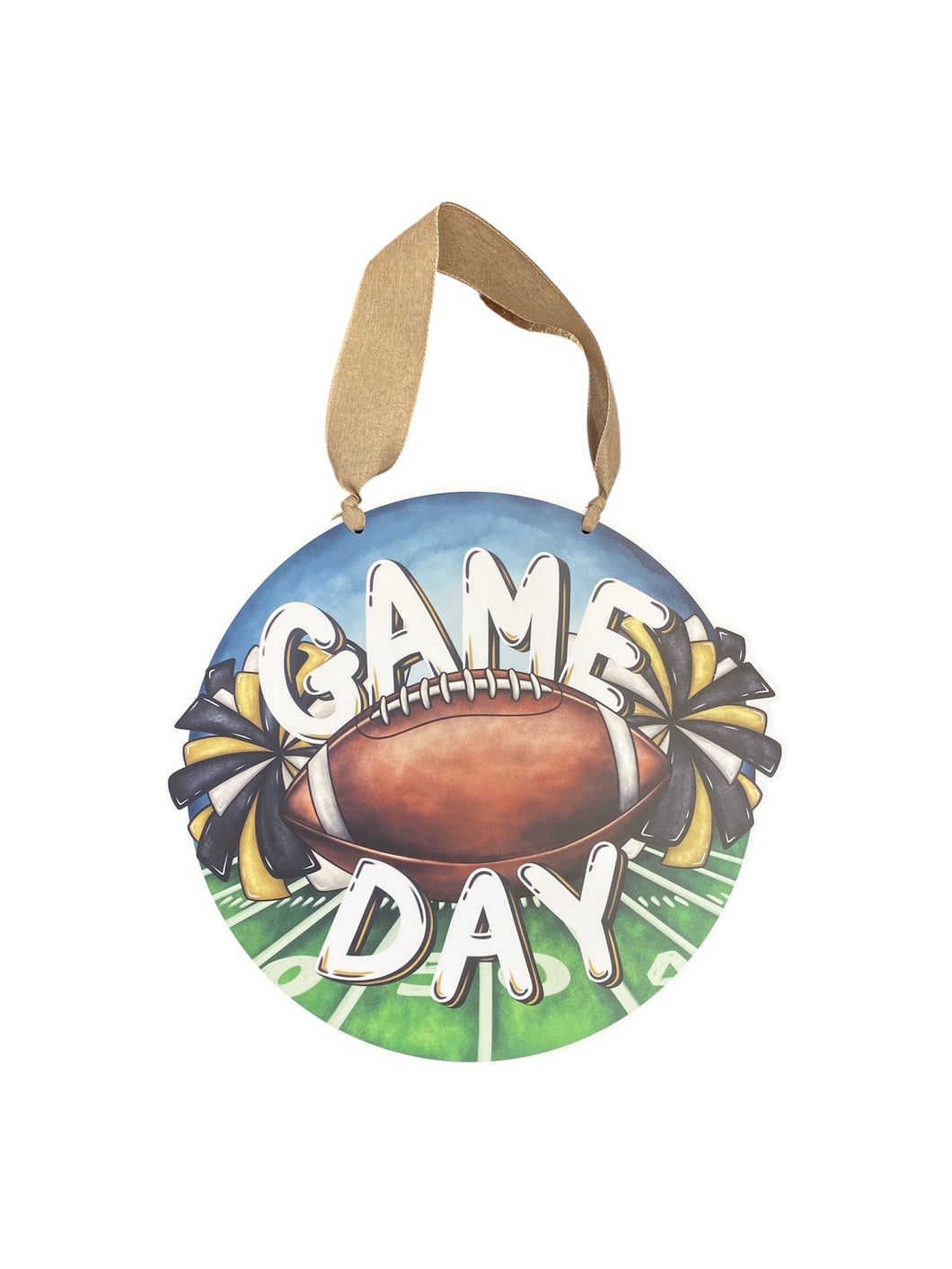 Black & Gold Game Day Door Hanger