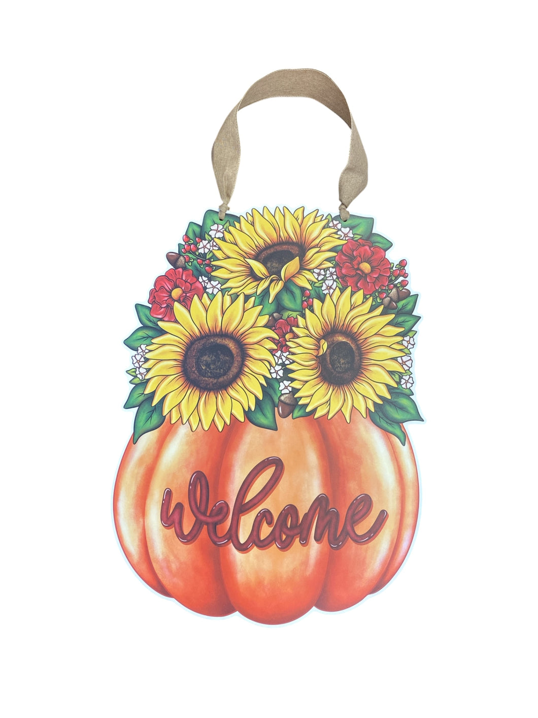 Sunflower Pumpkin Door Hanger