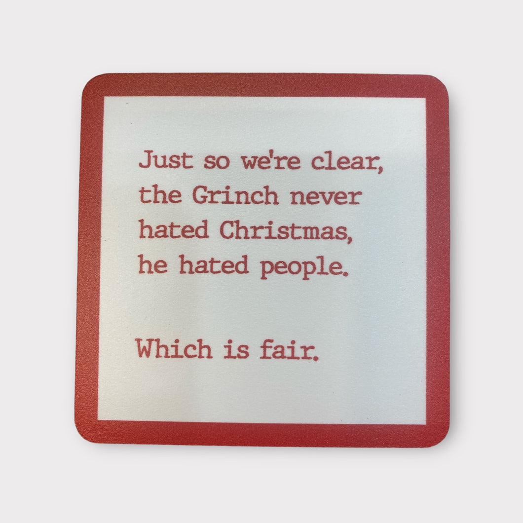 Christmas Grinch Coaster