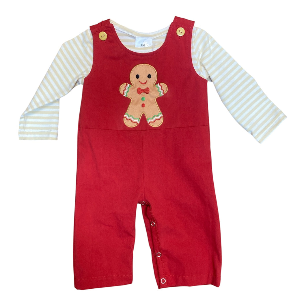 Gingerbread Man Coverall Set