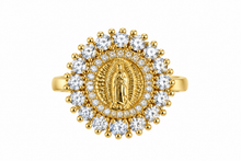 Load image into Gallery viewer, CZ Virgin Mary on Round Ring

