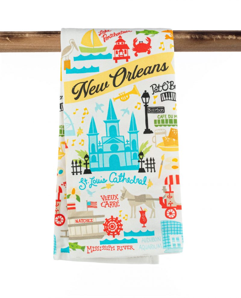 New Orleans Map Kitchen Towel