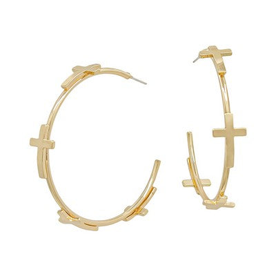 Paul Cross Hoop Earrings