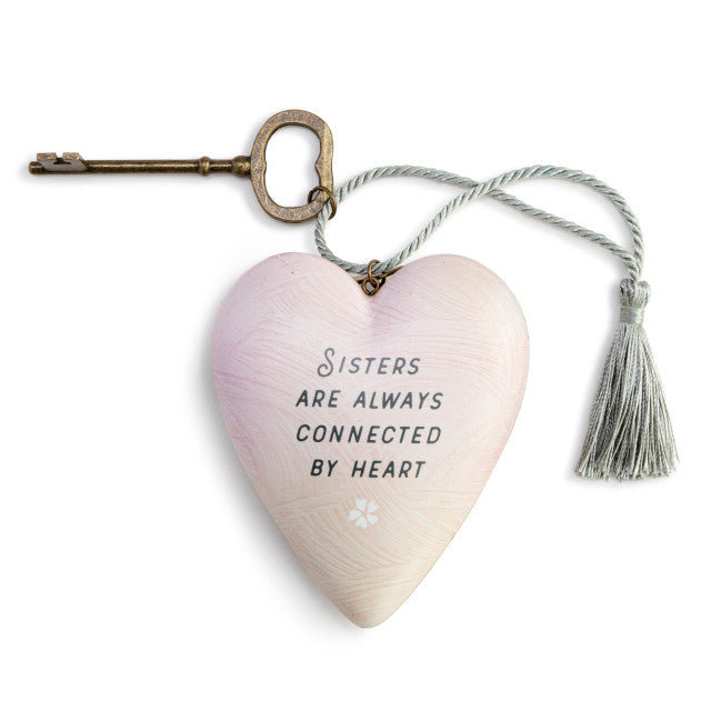 Sisters Always Connected Art Heart