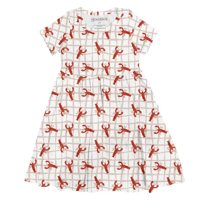 Crawfish Short Sleeve Dress with Pockets