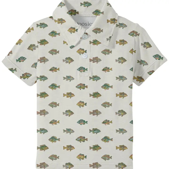 Lake Fish Short Sleeve Polo Shirt