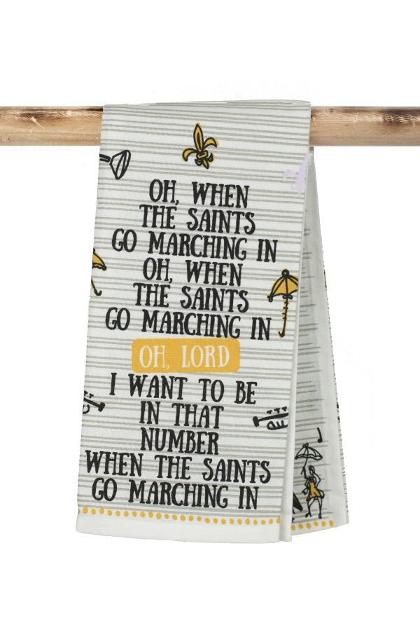 Saints Go Marching In Kitchen Towel