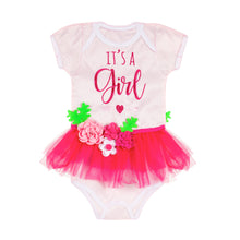 Load image into Gallery viewer, It&#39;s A Girl Tutu Garden Applique Flag
