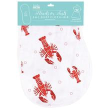 Heads or Tails 2 in 1 Burp Cloth and Bib