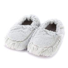 Load image into Gallery viewer, Marshmallow Gray Plush Slippers
