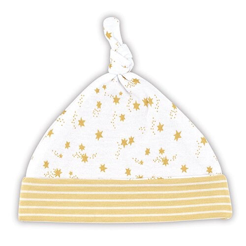 New Born Gold Star & Stripe Knit Hat