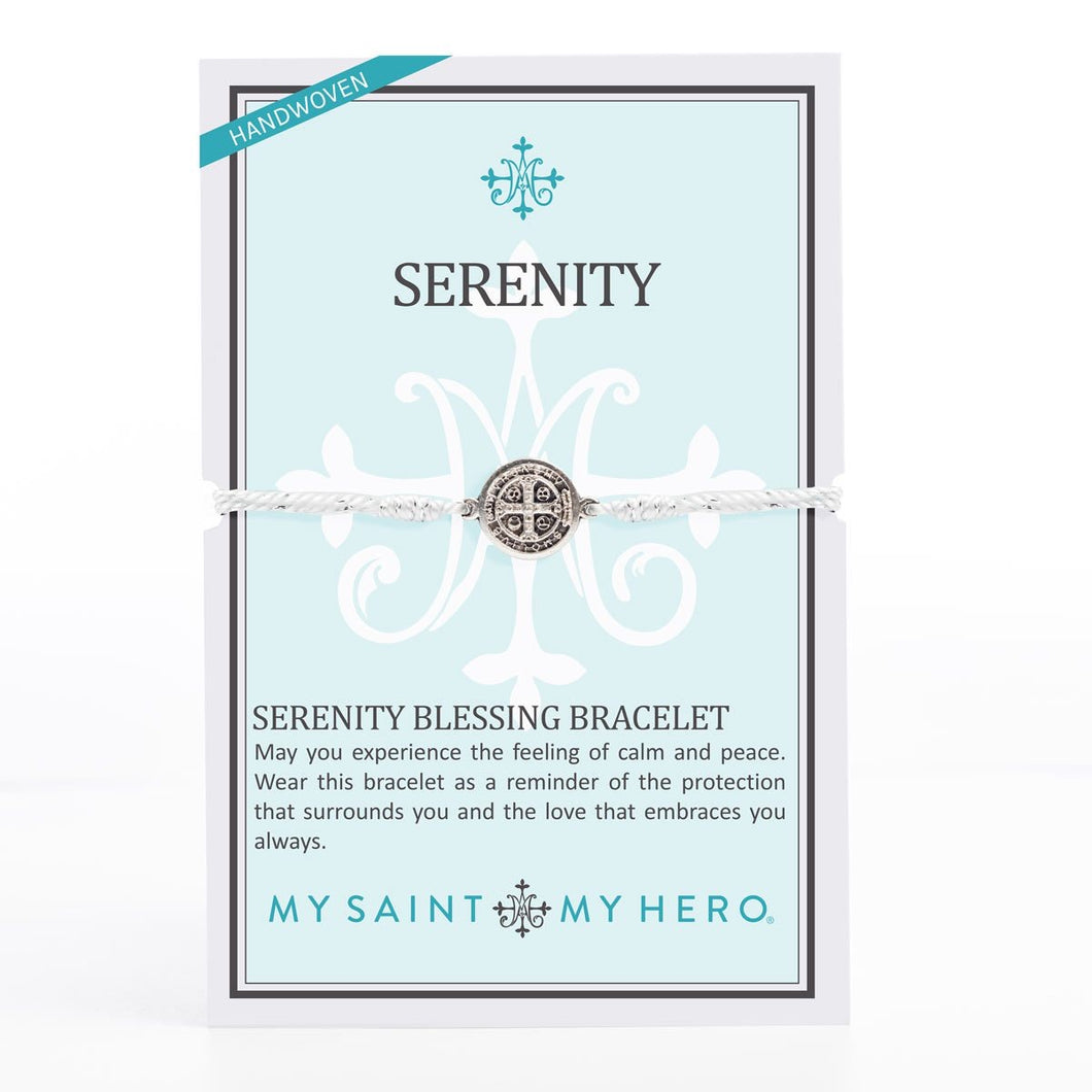 Serenity Benedictine Blessing - Metallic Silver with Silver Medal