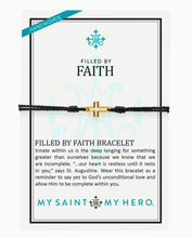 Load image into Gallery viewer, Filled By Faith Black Bracelet
