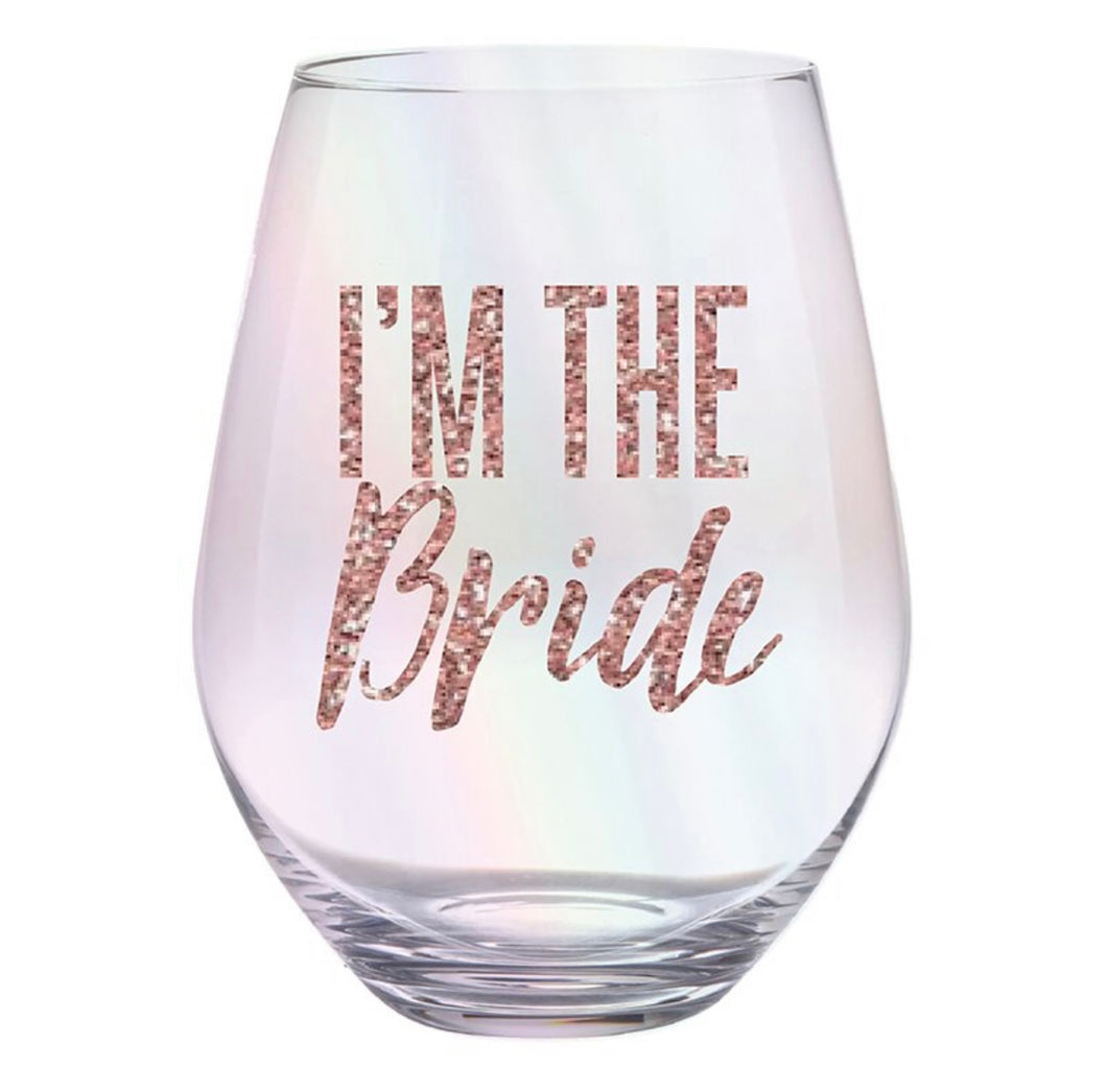 I'm The Bride Jumbo Wine Glass