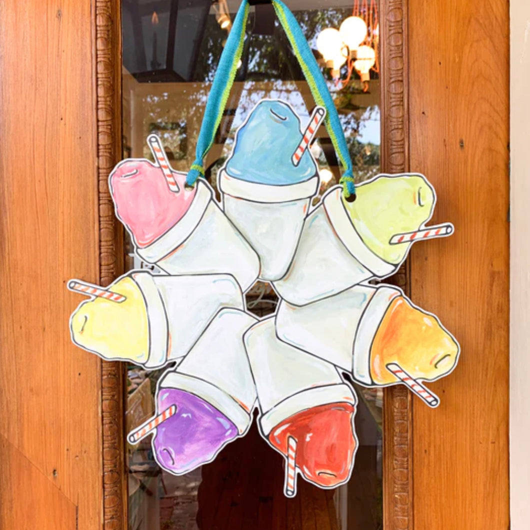 Snoball Wreath Door Decor